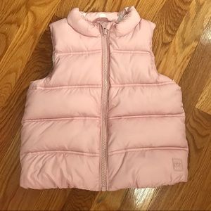 babyGAP pink puffer vest